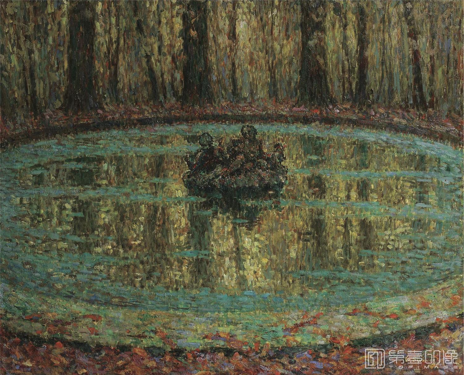 油画-BASSIN,LENTILLESVERTES